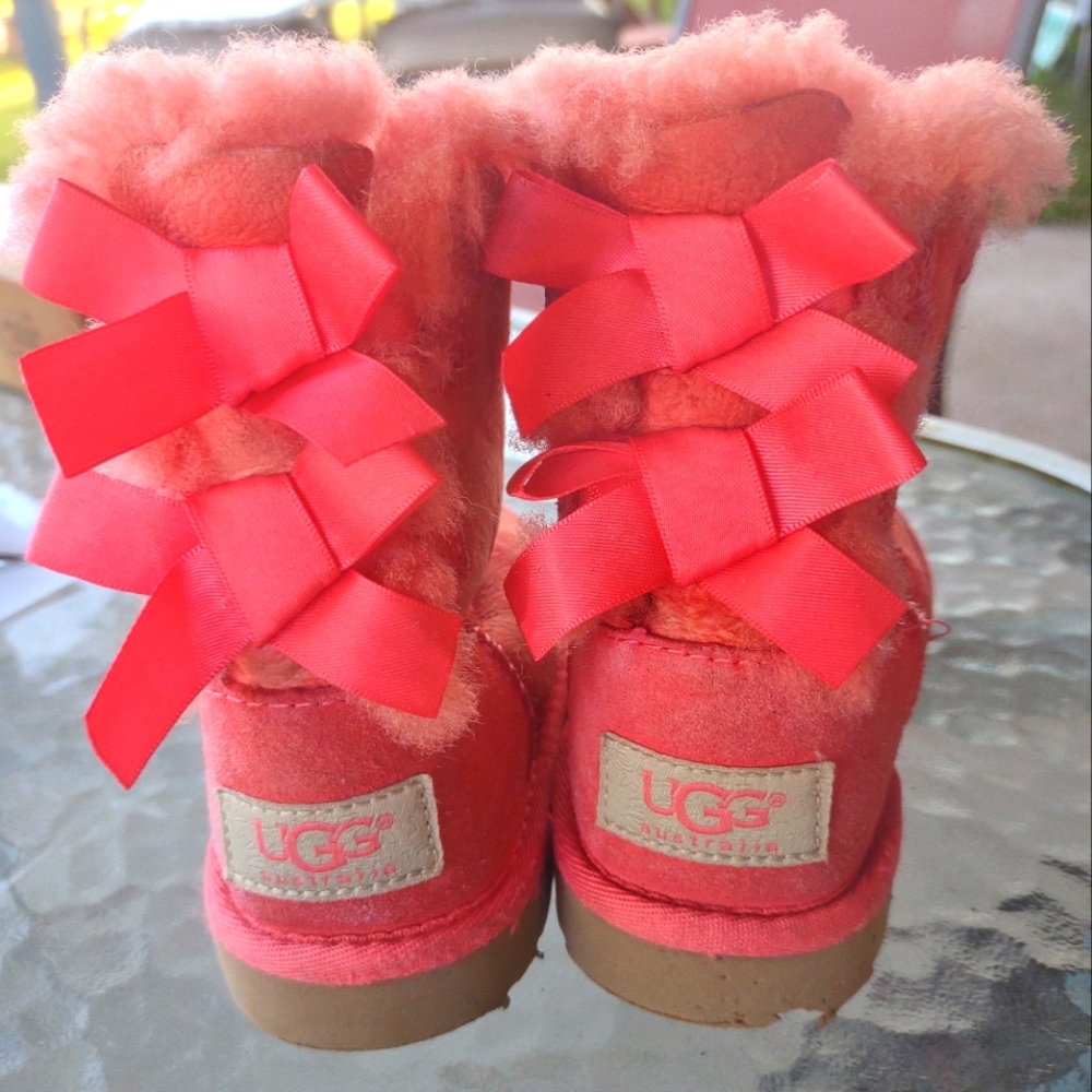 UGG Baby Boots with Pink and Brown Accents
